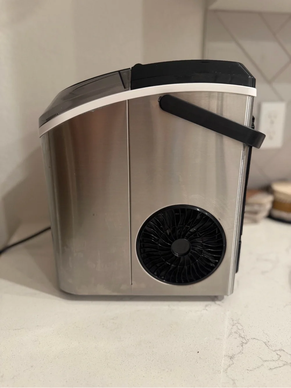Ecozy Nugget Ice Maker Countertop Pebble Ice Machine Stainless Steel IM-NS280C